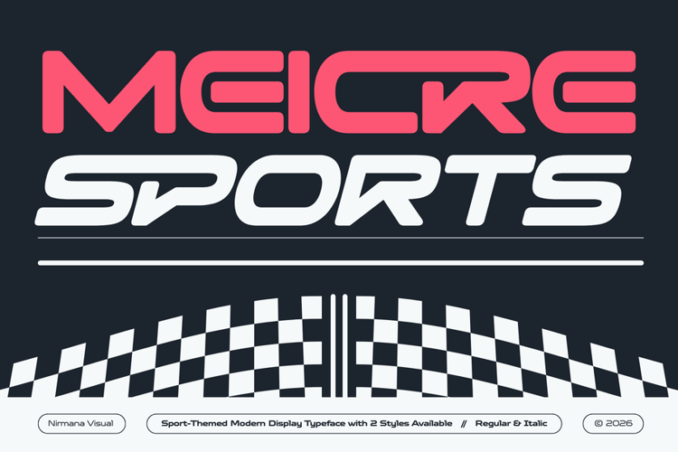 Preview of Meicre Sports Font
