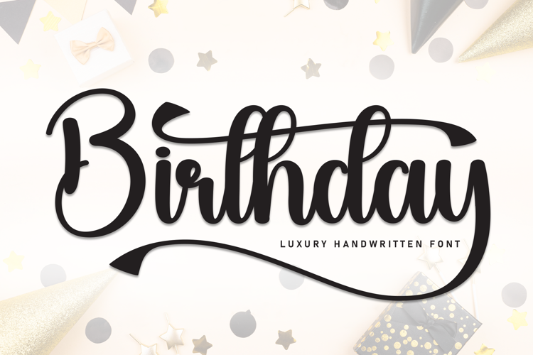 Preview of Birthday Font