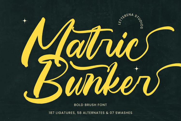 Preview of Matric Bunker VERSION Font