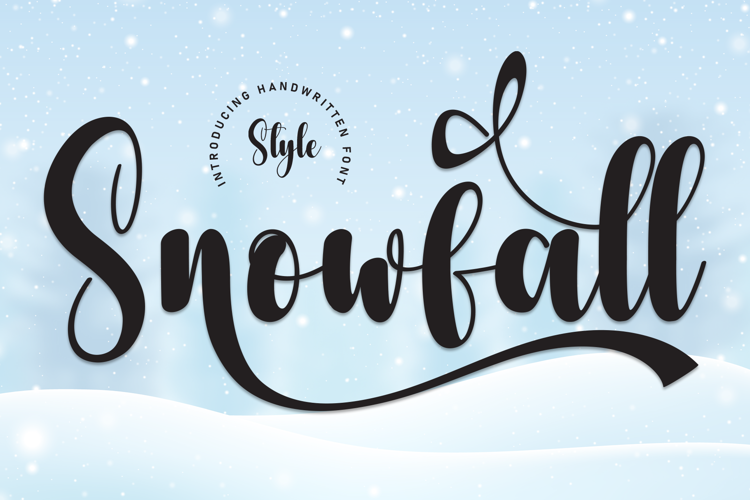Preview of Snowfall Font