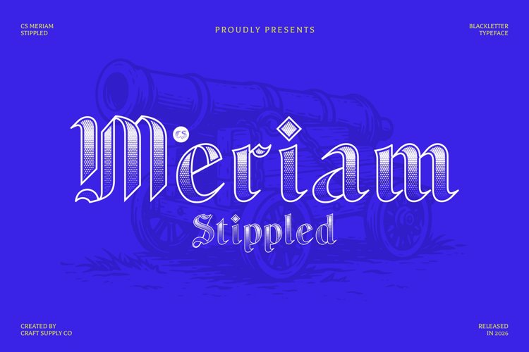 Preview of CS Meriam Stippled Font