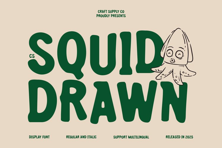 Preview of CS Squid Drawn Font
