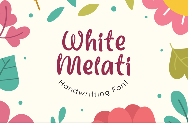 Preview of White Melati Font