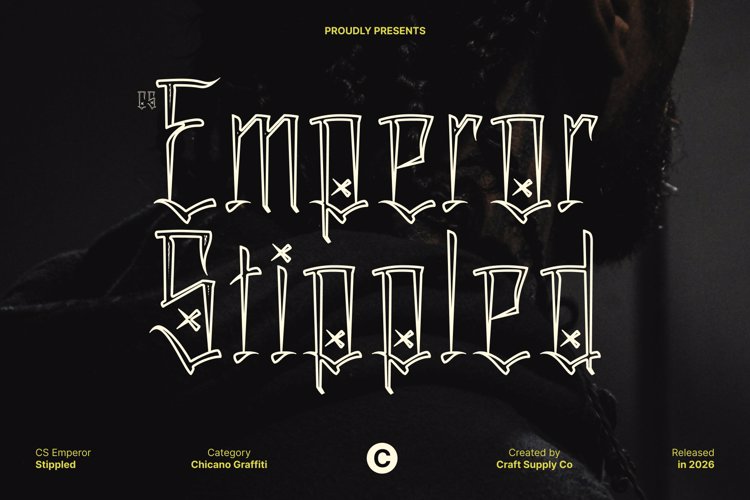 Preview of CS Emperor Stippled Font