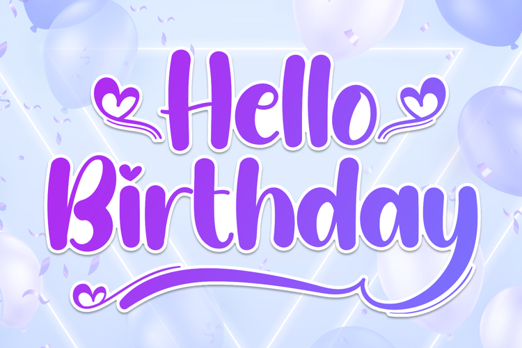 Hello Birthday Font