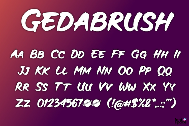 Gedabrush Font