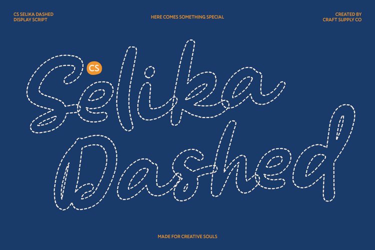 Preview of CS Selika Dashed Font