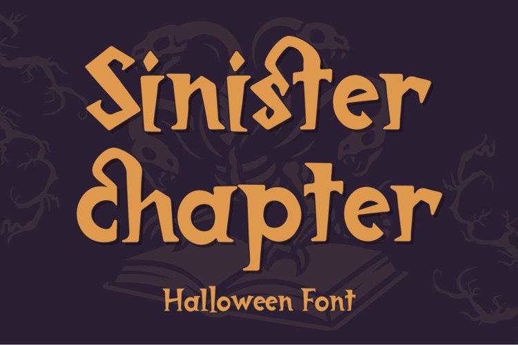Preview of Sinister Chapter Font