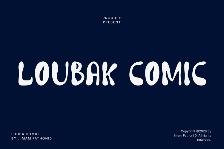 Preview of Loubak Comic Font