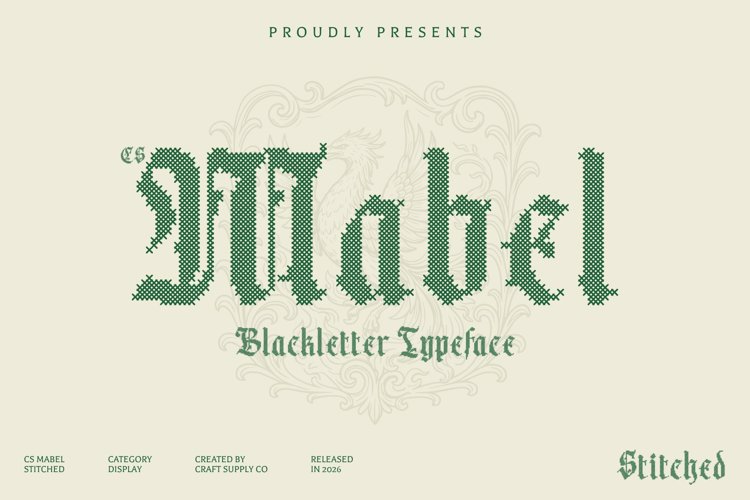 Preview of CS Mabel Stitched Font