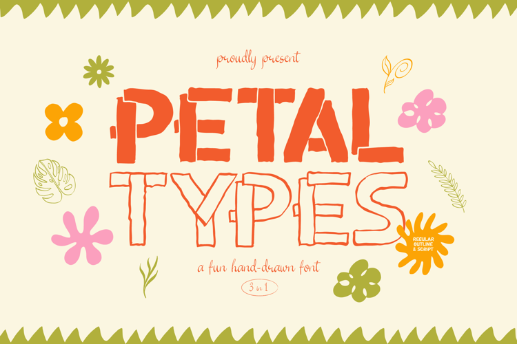 Preview of Petal Types Font