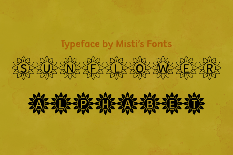 Preview of Sunflower Alphabet Font