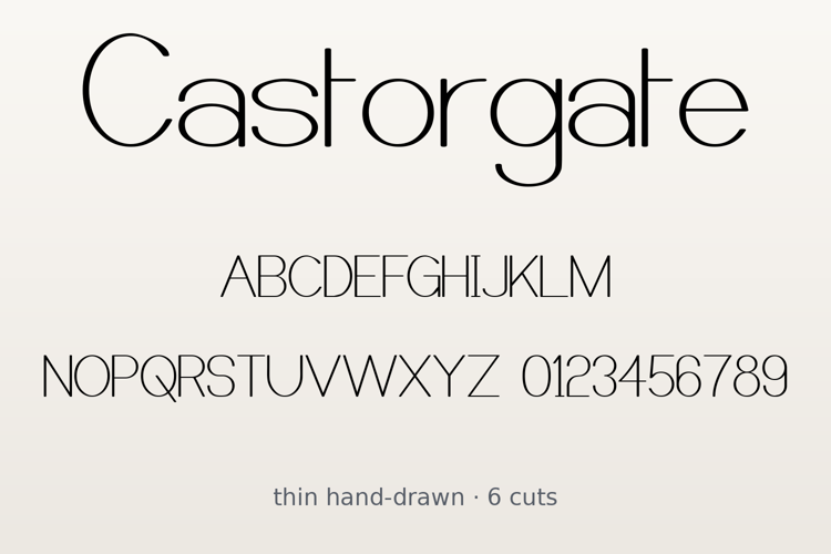 Preview of Castorgate Font