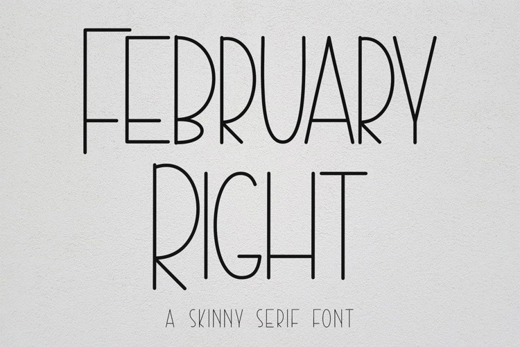 February Right - Font