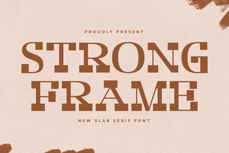 Preview of Strong Frame Font