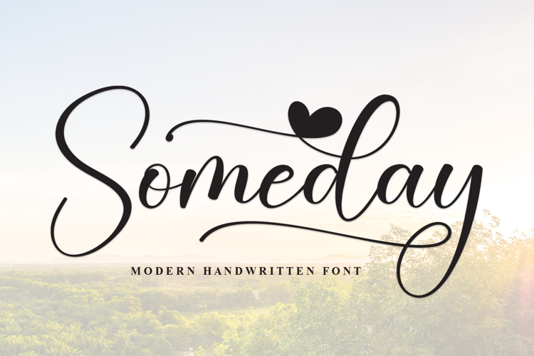 Preview of Someday Font