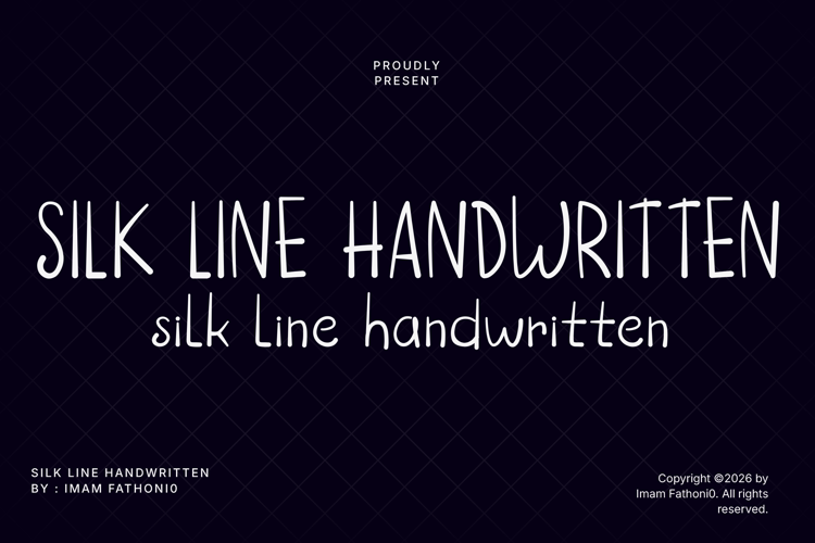 Preview of Silk Line Handwritten Font