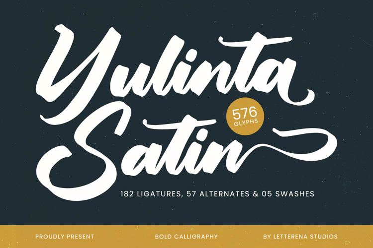Preview of Yulinta Satin VERSION Font