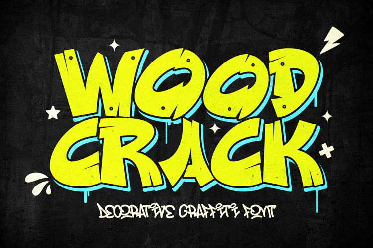 Preview of Wood Crack Font