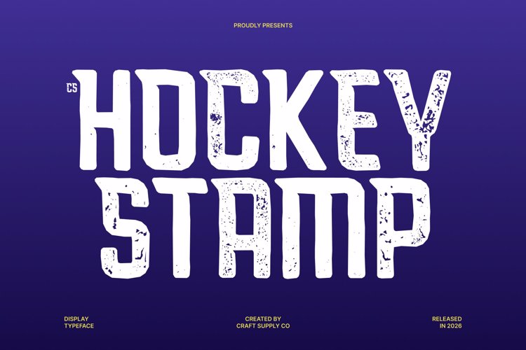 Preview of CS Hockey Stamp Font