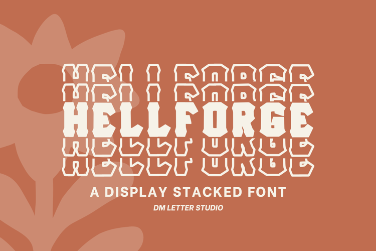Preview of Hell Forge Stacked Font