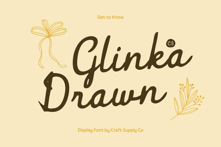 Preview of CS Glinka Drawn Font