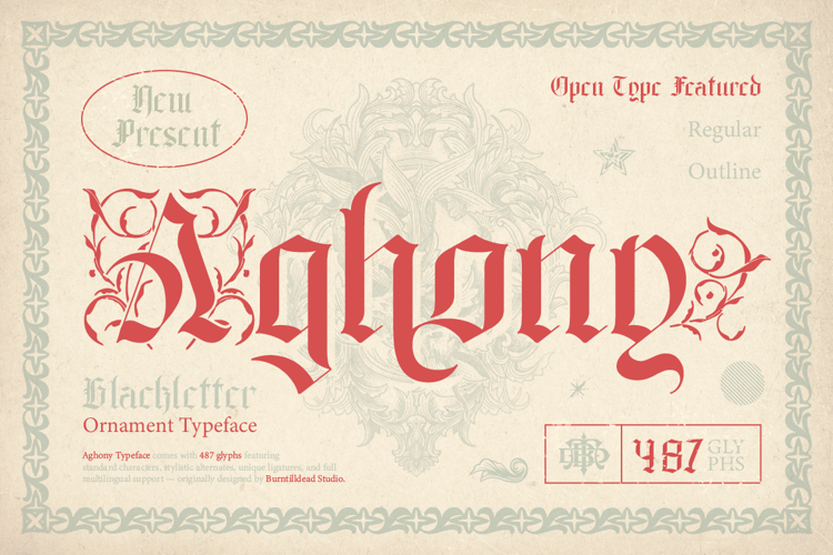 Preview of Aghony Font