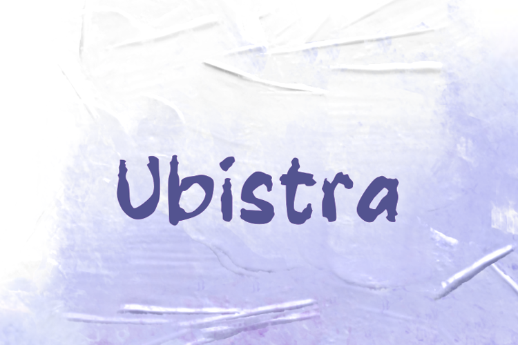 Preview of u Ubistra Font