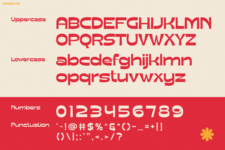 Preview of Coresound Font