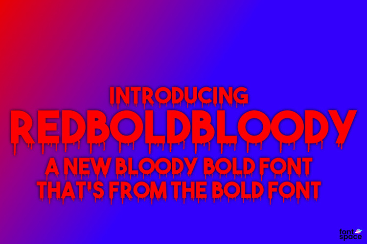Red Bold Bloody Font
