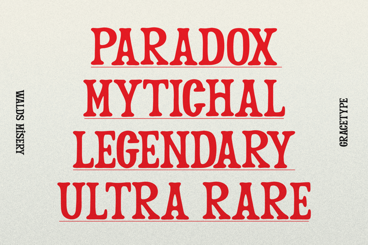 Preview of Walds Misery Font