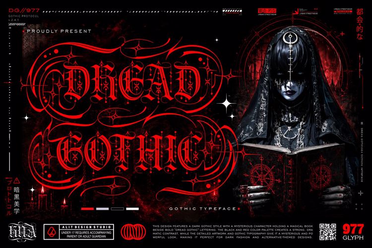 Preview of Dread Gothic Font
