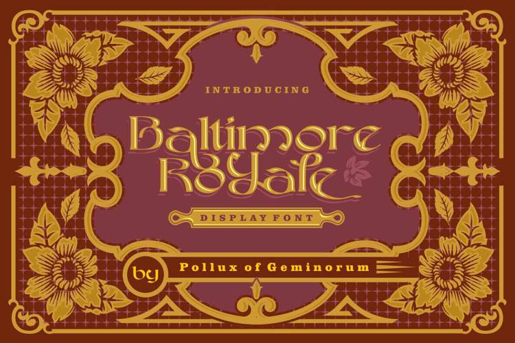 Preview of Baltimore Royale Font