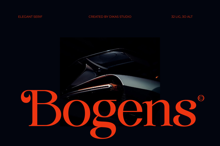 Preview of Bogens Font