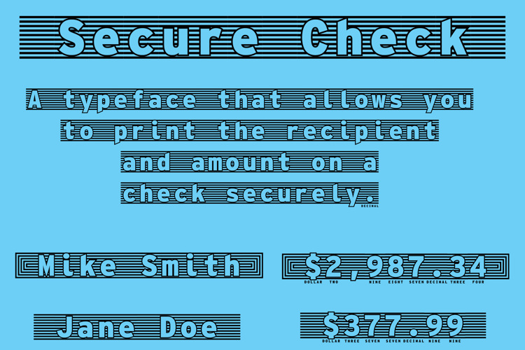Secure Check Font