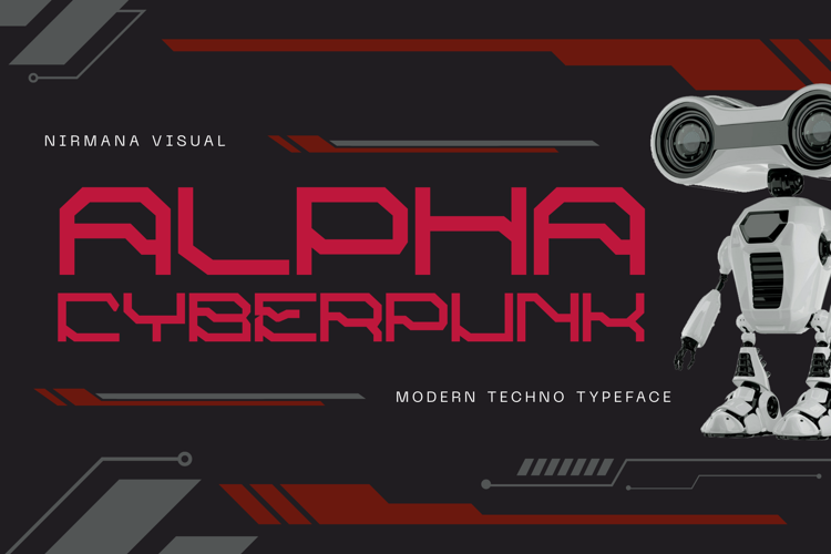 Preview of Alpha Cyberpunk Demo Font