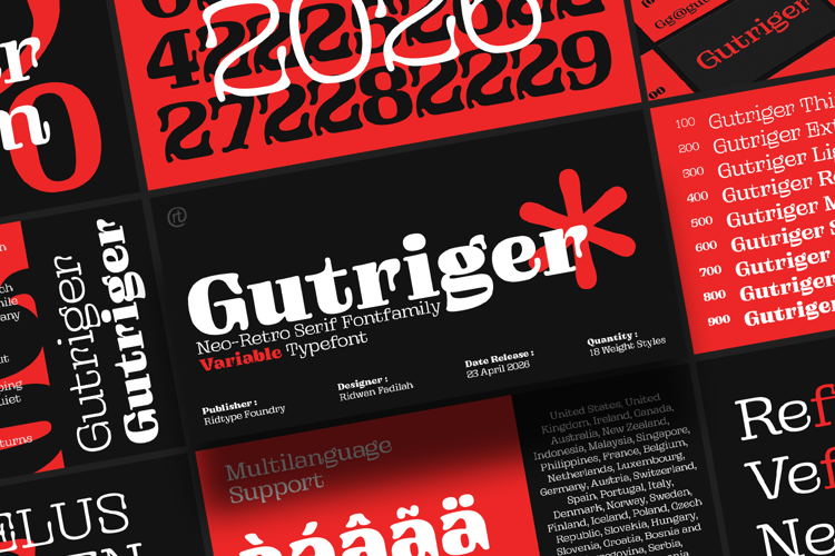Preview of Gutriger Font