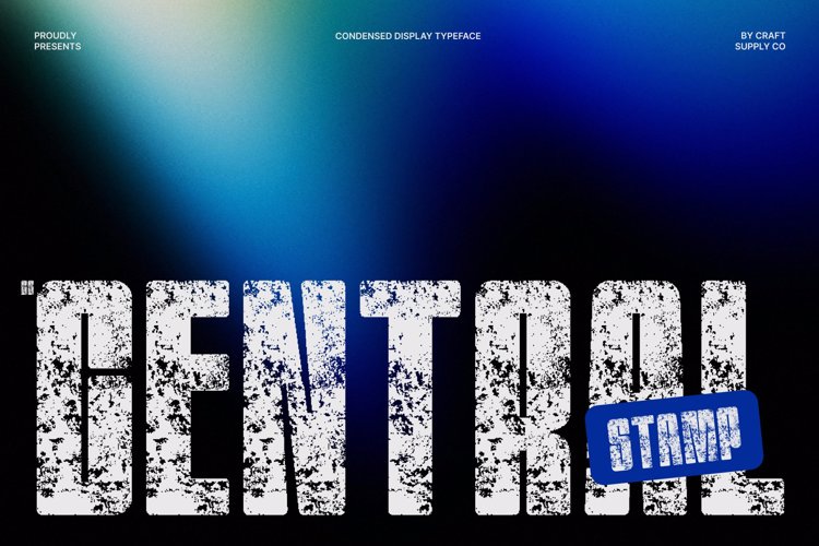 Preview of CS Central Stamp Font