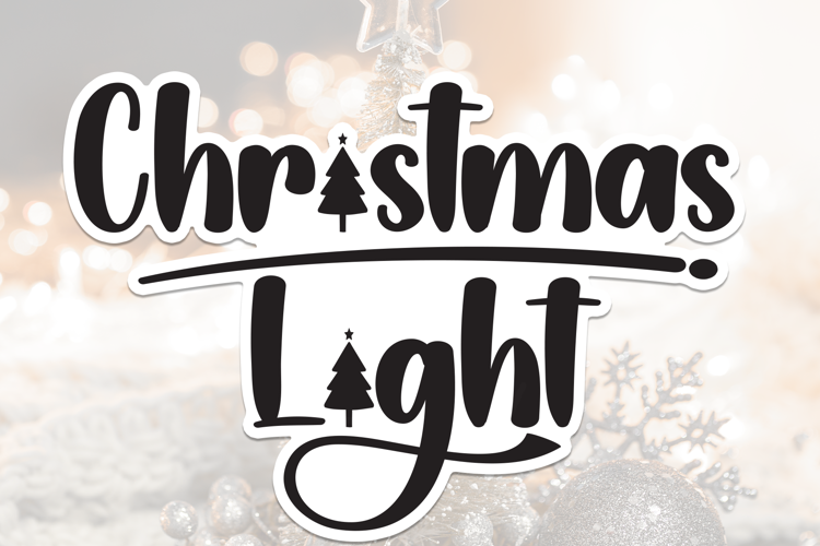 Preview of Christmas Light Font