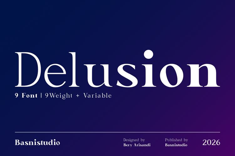 Preview of Delusion Medium Font