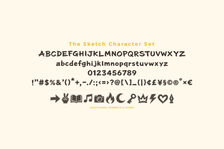 Preview of Sketchmark Font