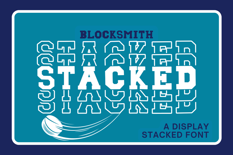 Preview of Blocksmith Stacked Font