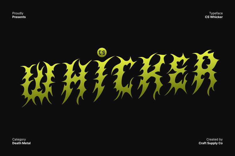 Preview of CS Whicker Font