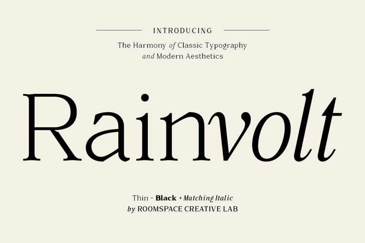 Preview of Rainvolt - Classic Letterforms Font