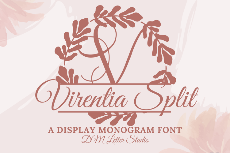 Preview of Virentia Split Monogram Font