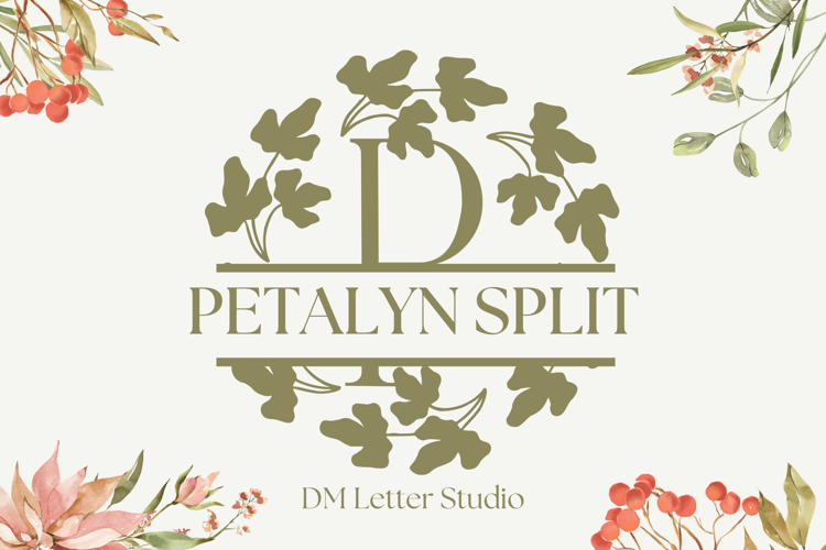 Preview of Petalyn Split Monogram Font