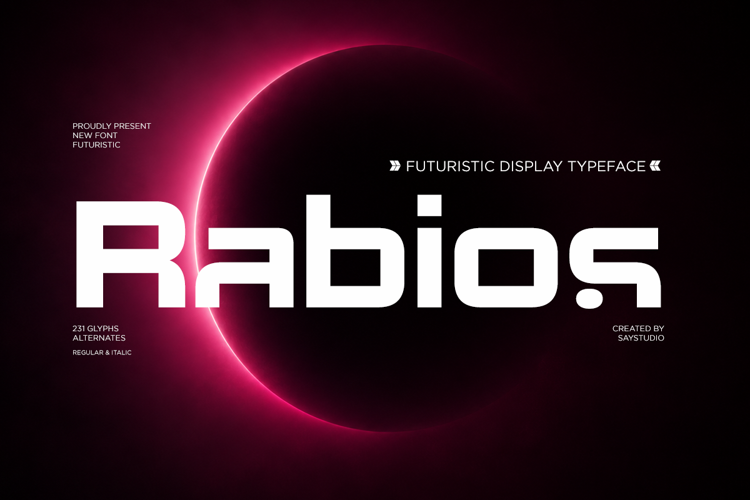 Preview of Rabios DEMO Font