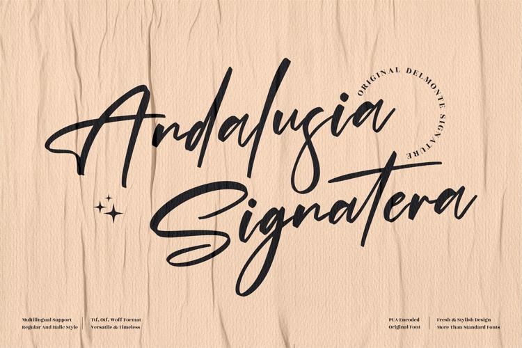 Andalusia Signature Font