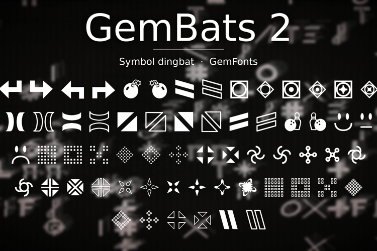 Preview of GemBats 2 Font