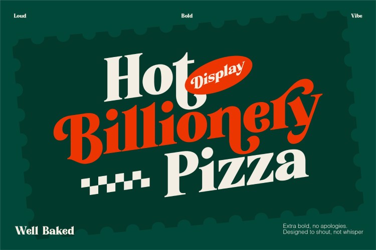 Preview of Billionery Font